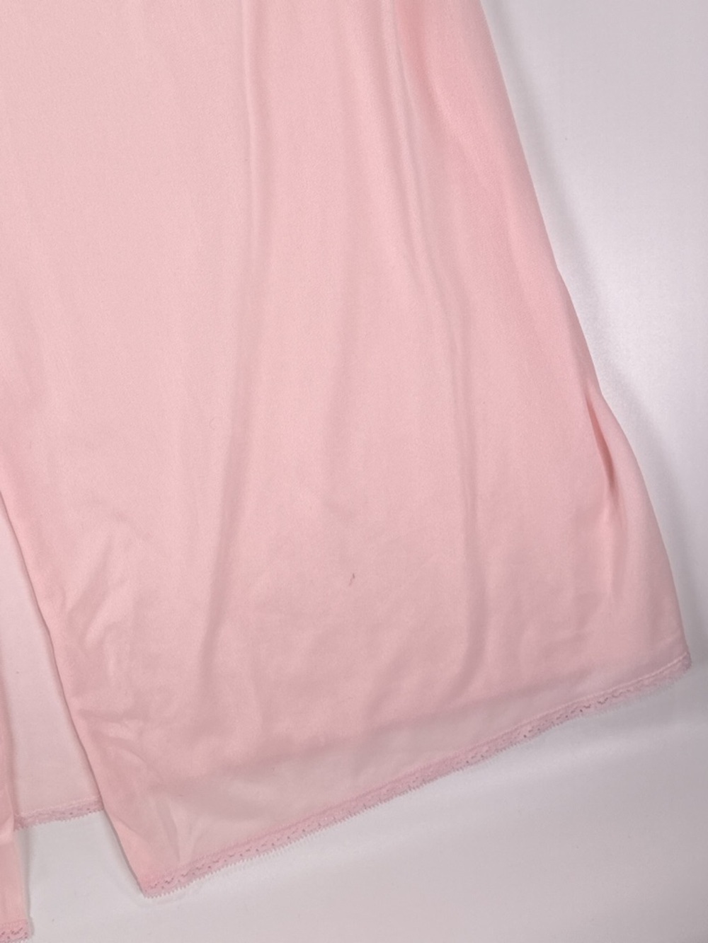 Diane Von Furstenberg Long Soft Pink Button-Front Nightgown with Lace - Picture 4 of 15